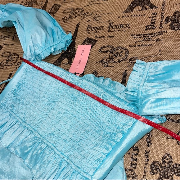 Nichole Lynel NWT! “Main Thang” Sky Blue Stretch Set Size M - Picture 8 of 11